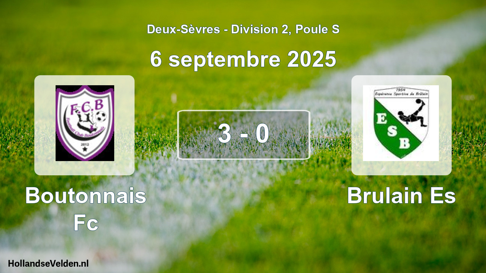 Gespeelde wedstrijd: Boutonnais Fc - Brulain Es 3 - 0 (6 september 2025)