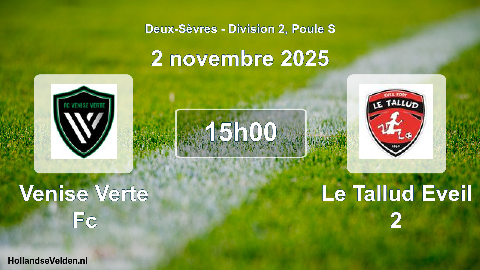 Geplande wedstrijd: Venise Verte Fc - Le Tallud Eveil 2 (2 novembre 2025)