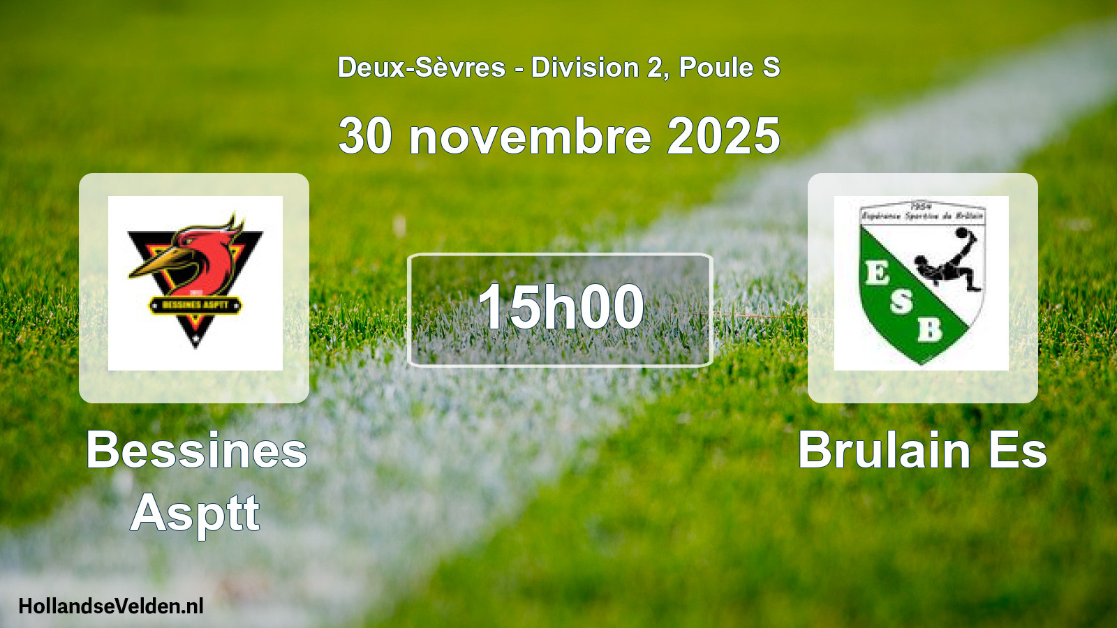 Geplande wedstrijd: Bessines Asptt - Brulain Es (30 novembre 2025)