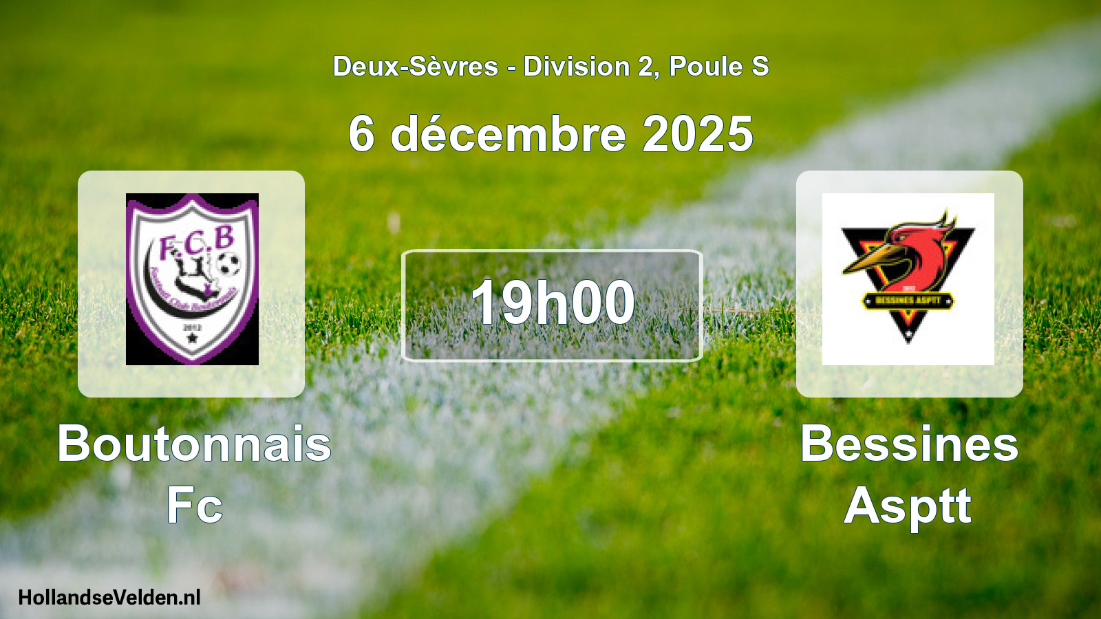 Geplande wedstrijd: Boutonnais Fc - Bessines Asptt (6 décembre 2025)
