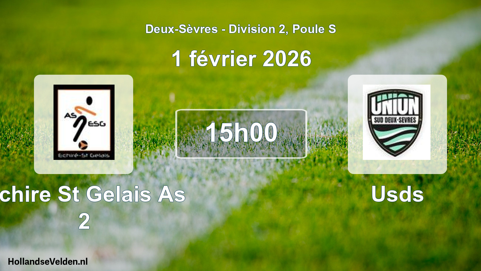 Geplande wedstrijd: Echire St Gelais As 2 - Usds (1 février 2026)