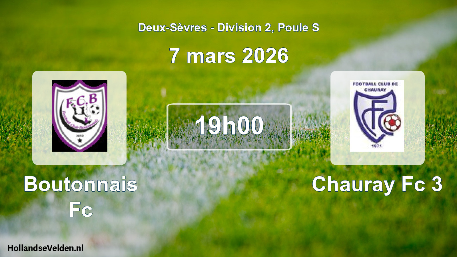 Geplande wedstrijd: Boutonnais Fc - Chauray Fc 3 (7 mars 2026)