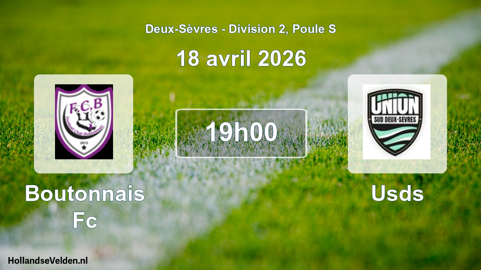 Geplande wedstrijd: Boutonnais Fc - Usds (18 avril 2026)