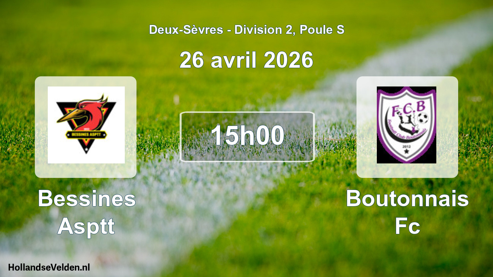 Geplande wedstrijd: Bessines Asptt - Boutonnais Fc (26 avril 2026)