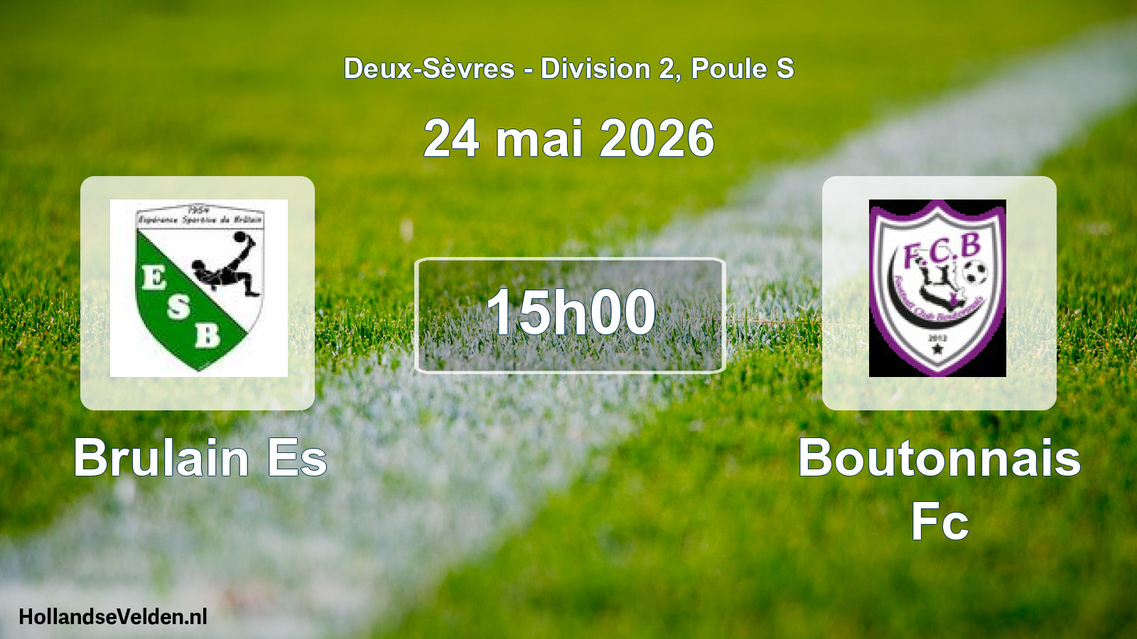 Geplande wedstrijd: Brulain Es - Boutonnais Fc (24 mei 2026)