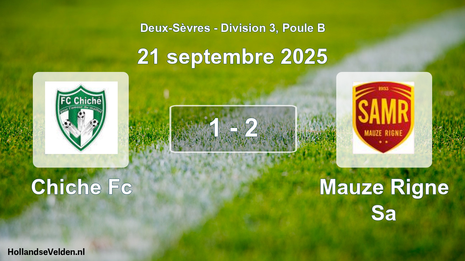 Total number of matches played: Chiche Fc - Mauze Rigne Sa 1 - 2 (21 September 2025)