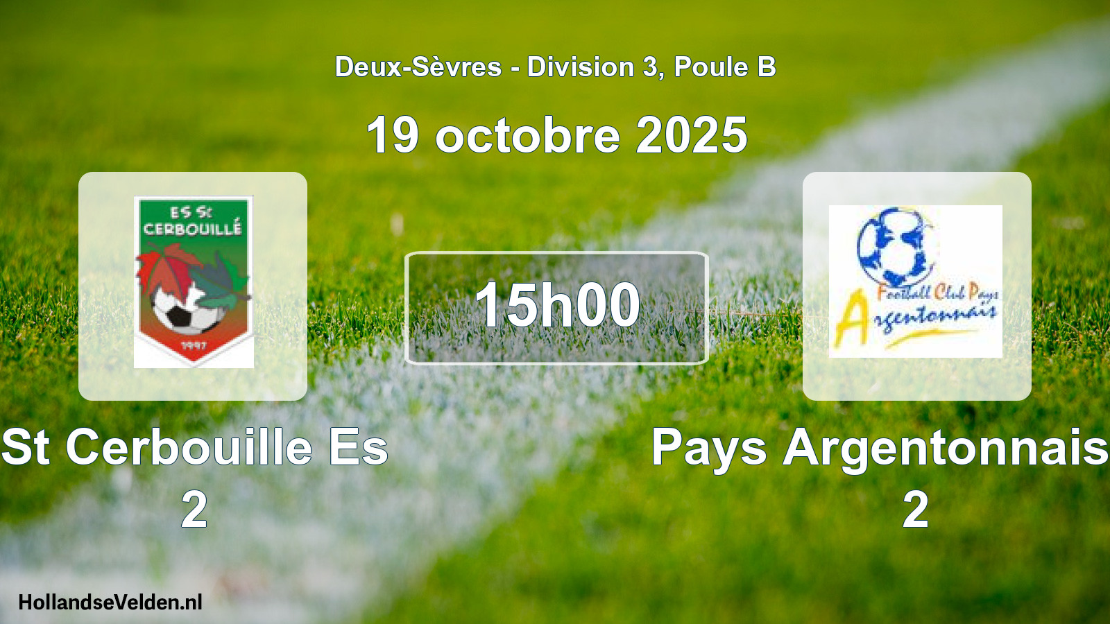 Scheduled Match: St Cerbouille Es 2 - Pays Argentonnais Fc 2 (19 October 2025)