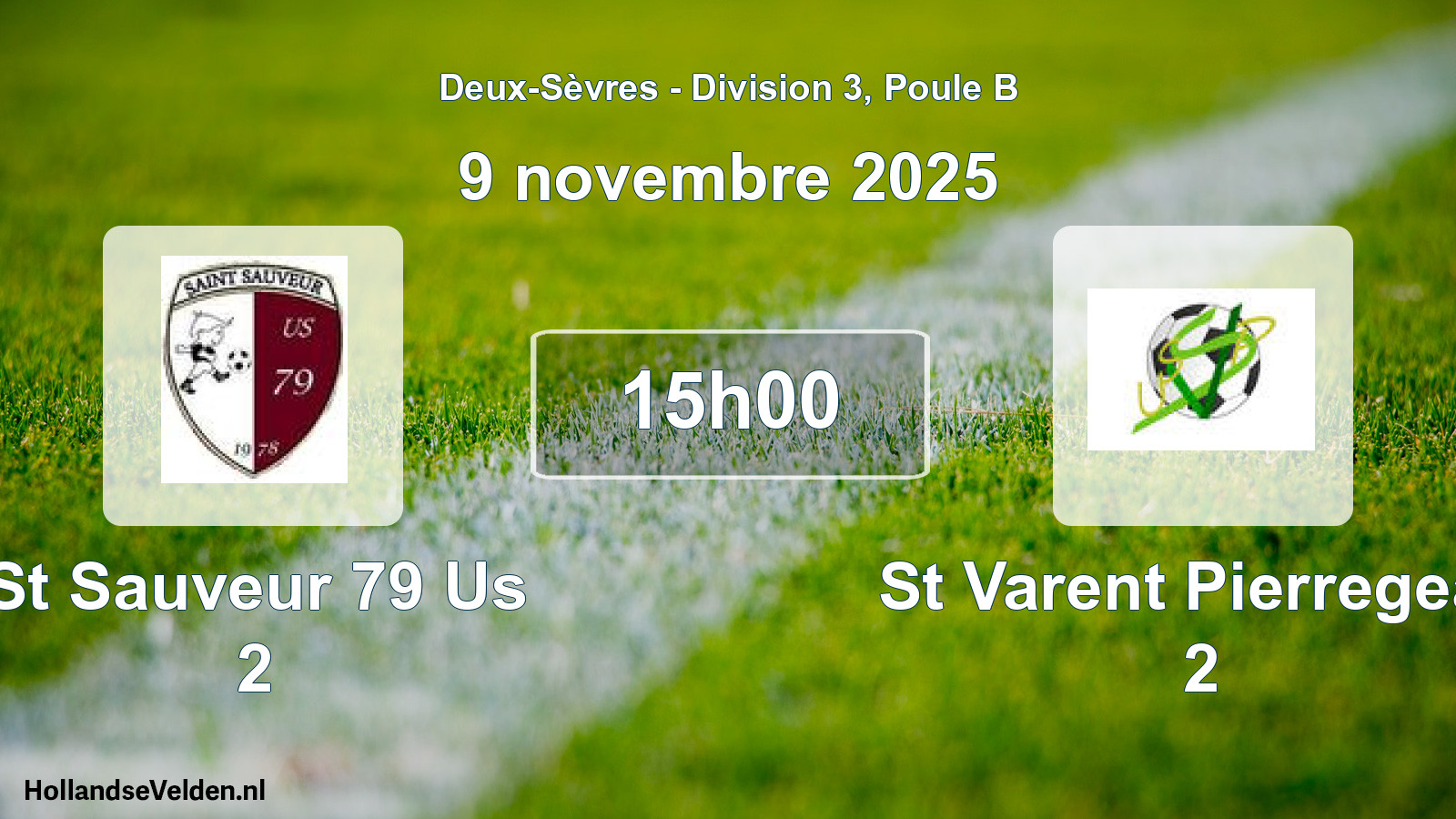 Geplande wedstrijd: St Sauveur 79 Us 2 - St Varent Pierregeay 2 (9 novembre 2025)