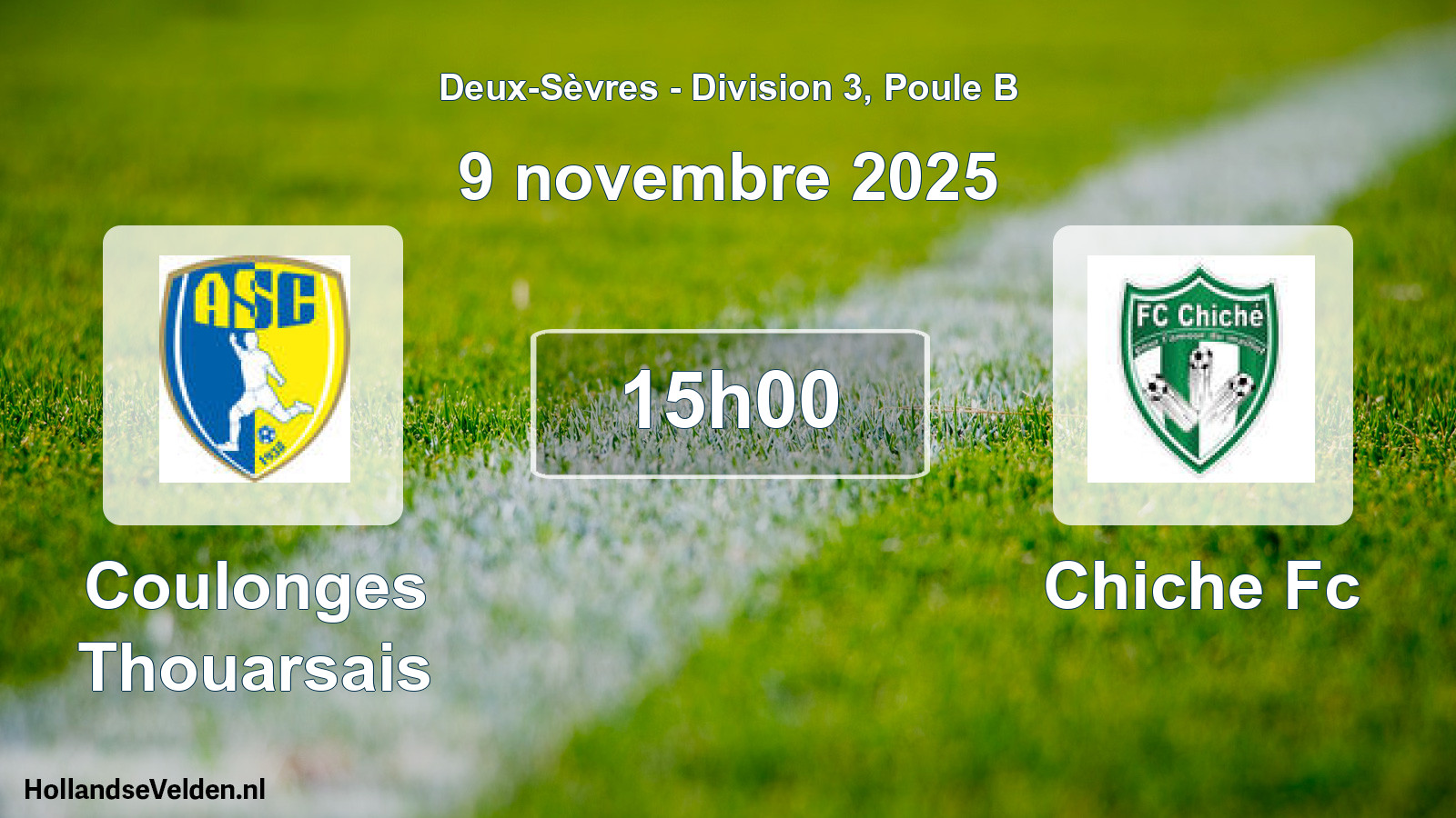 Geplande wedstrijd: Coulonges Thouarsais - Chiche Fc (9 novembre 2025)