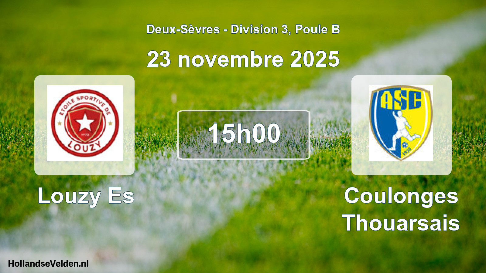 Geplande wedstrijd: Louzy Es - Coulonges Thouarsais (23 novembre 2025)
