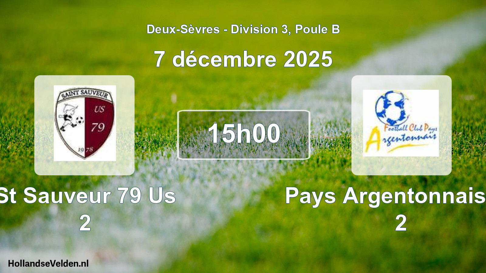 Scheduled Match: St Sauveur 79 Us 2 - Pays Argentonnais Fc 2 (7 December 2025)