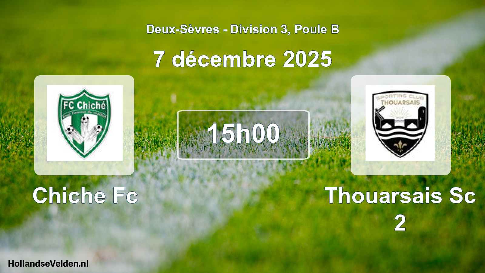 Geplande wedstrijd: Chiche Fc - Thouarsais Sc 2 (7 décembre 2025)
