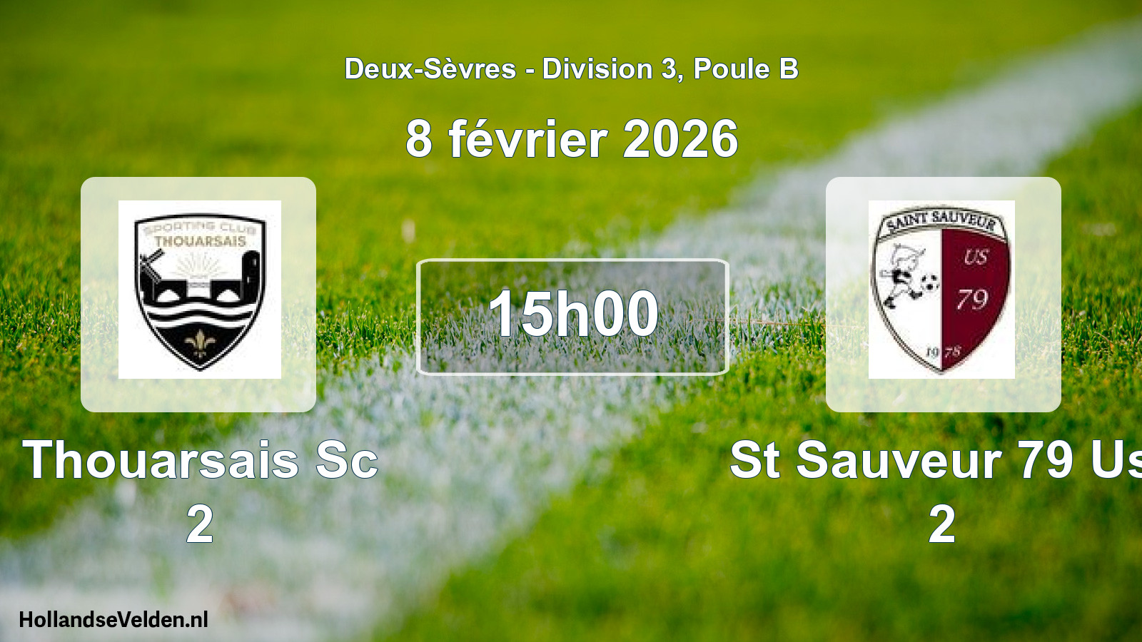 Geplande wedstrijd: Thouarsais Sc 2 - St Sauveur 79 Us 2 (8 februari 2026)