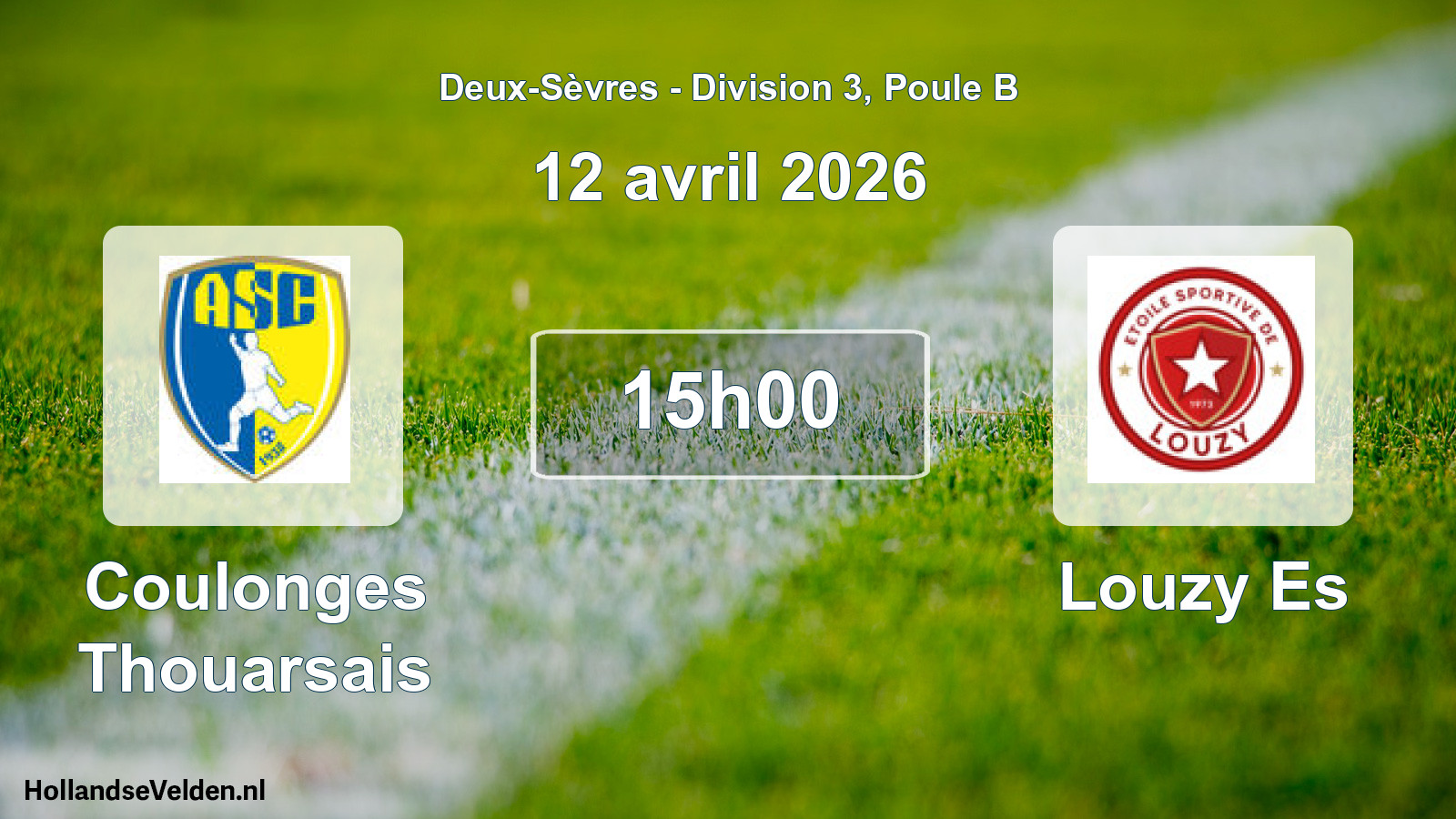 Geplande wedstrijd: Coulonges Thouarsais - Louzy Es (12 avril 2026)