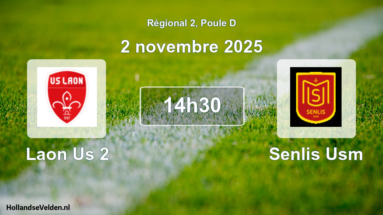 Geplande wedstrijd: Laon Us 2 - Senlis Usm (2 novembre 2025)