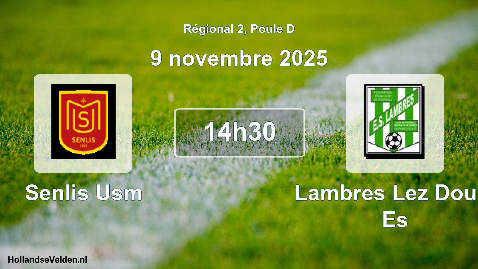 Scheduled Match: Senlis Usm - Lambres Lez Douai Es (9 November 2025)