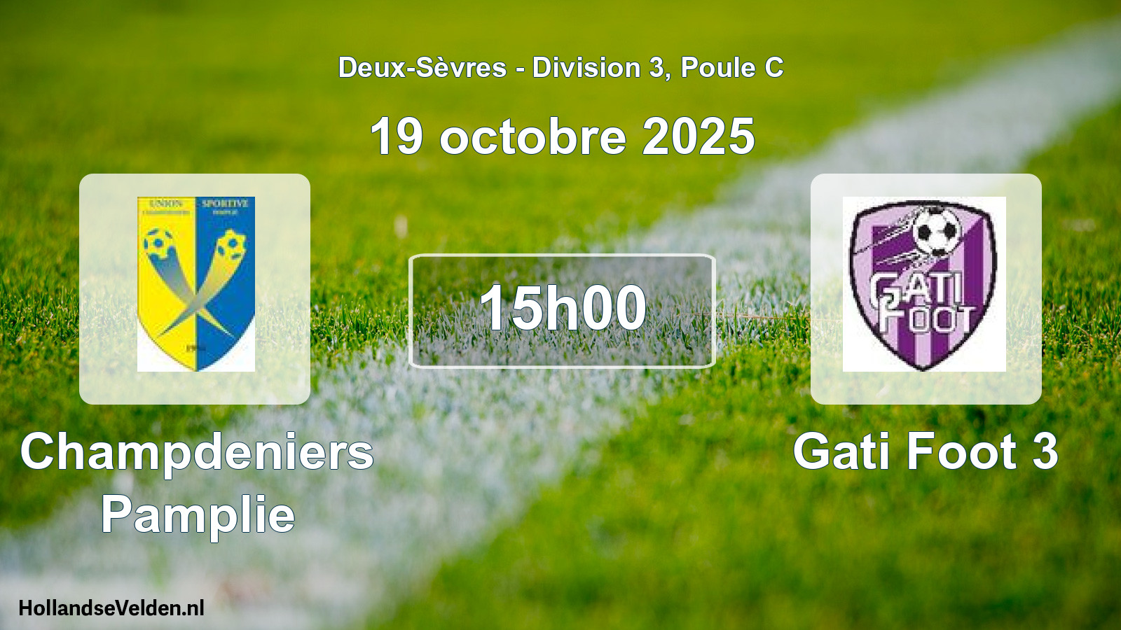 Geplande wedstrijd: Champdeniers Pamplie - Gati Foot 3 (19 octobre 2025)