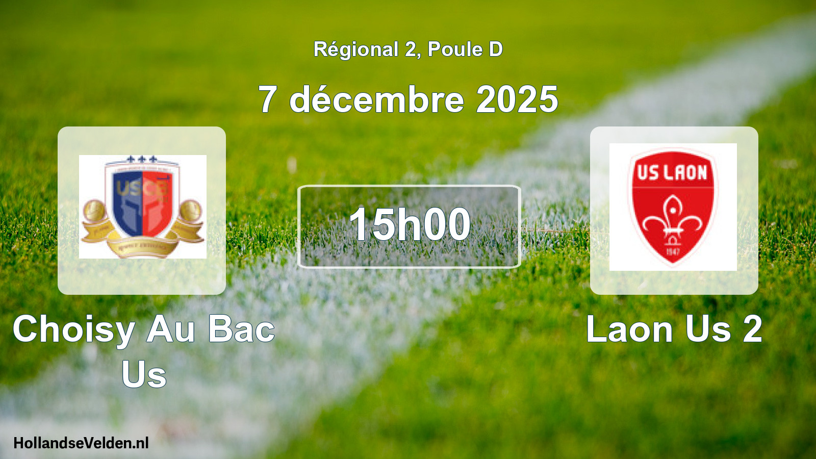 Geplande wedstrijd: Choisy Au Bac Us - Laon Us 2 (7 december 2025)