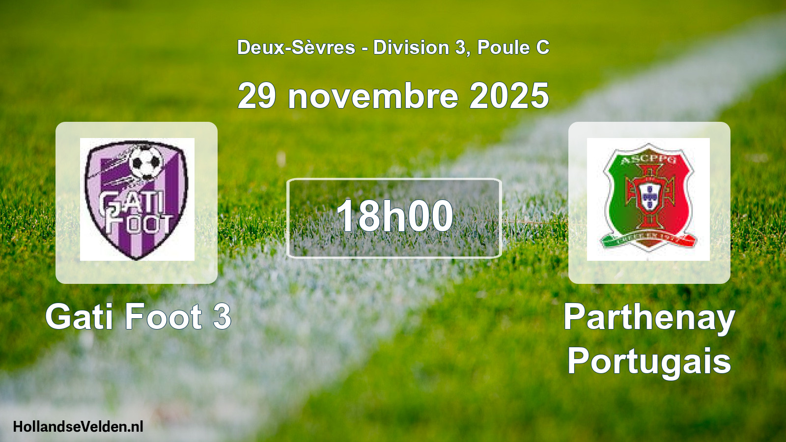 Geplande wedstrijd: Gati Foot 3 - Parthenay Portugais (29 november 2025)
