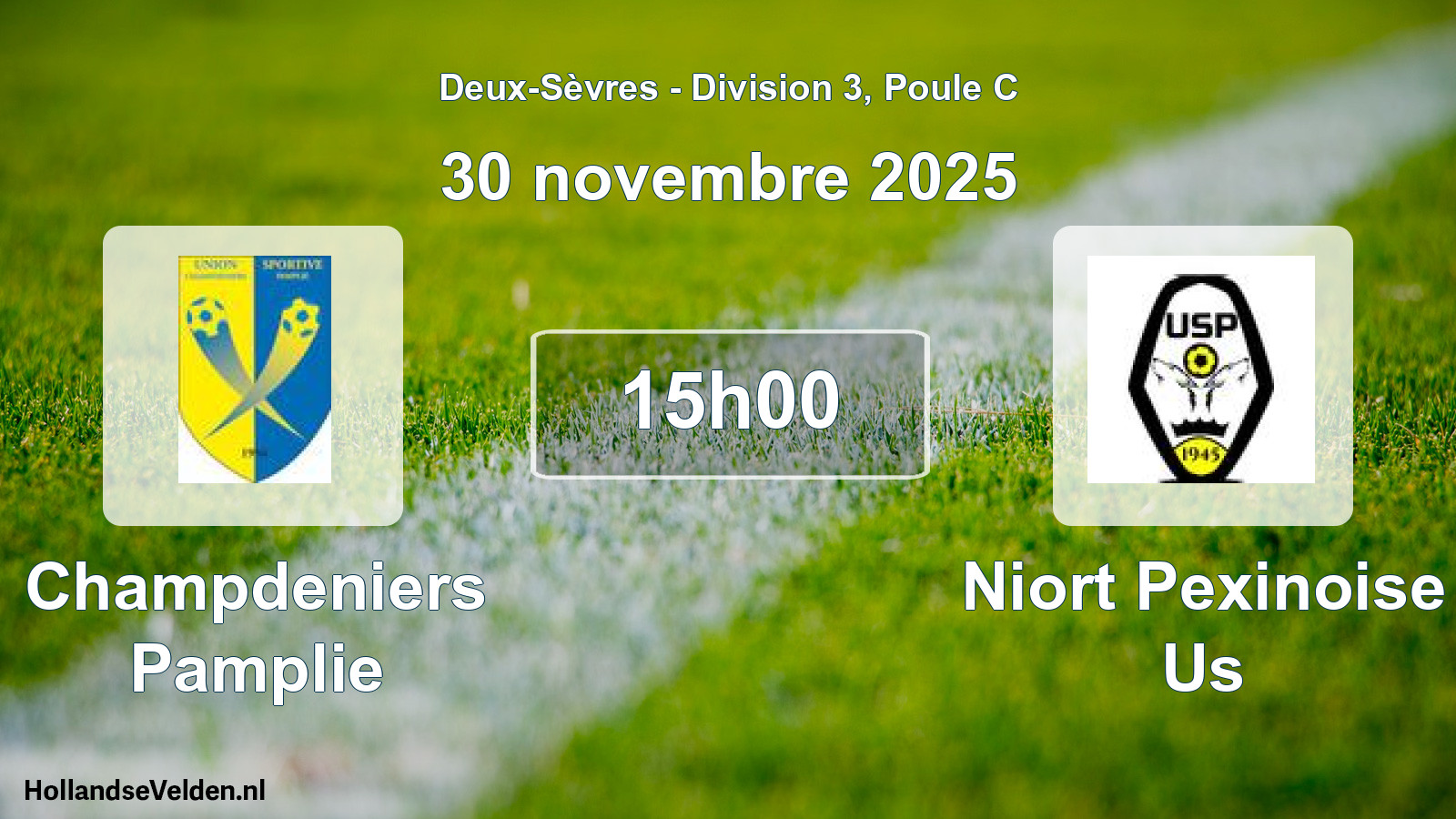 Geplande wedstrijd: Champdeniers Pamplie - Niort Pexinoise Us (30 november 2025)