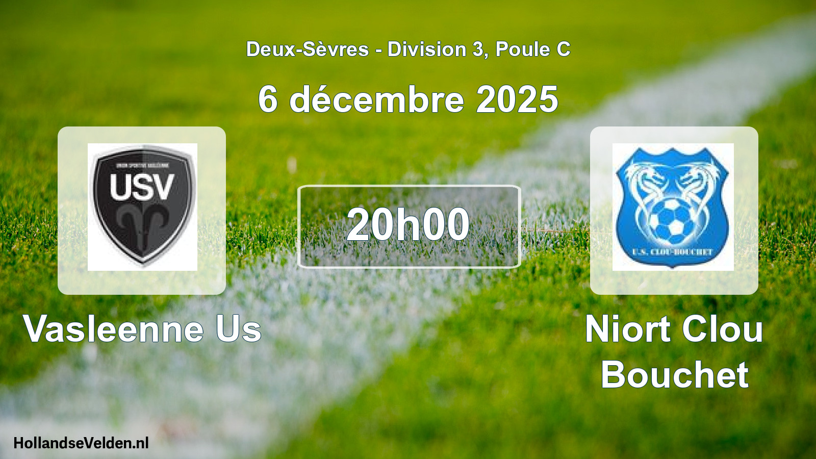 Geplande wedstrijd: Vasleenne Us - Niort Clou Bouchet (6 décembre 2025)