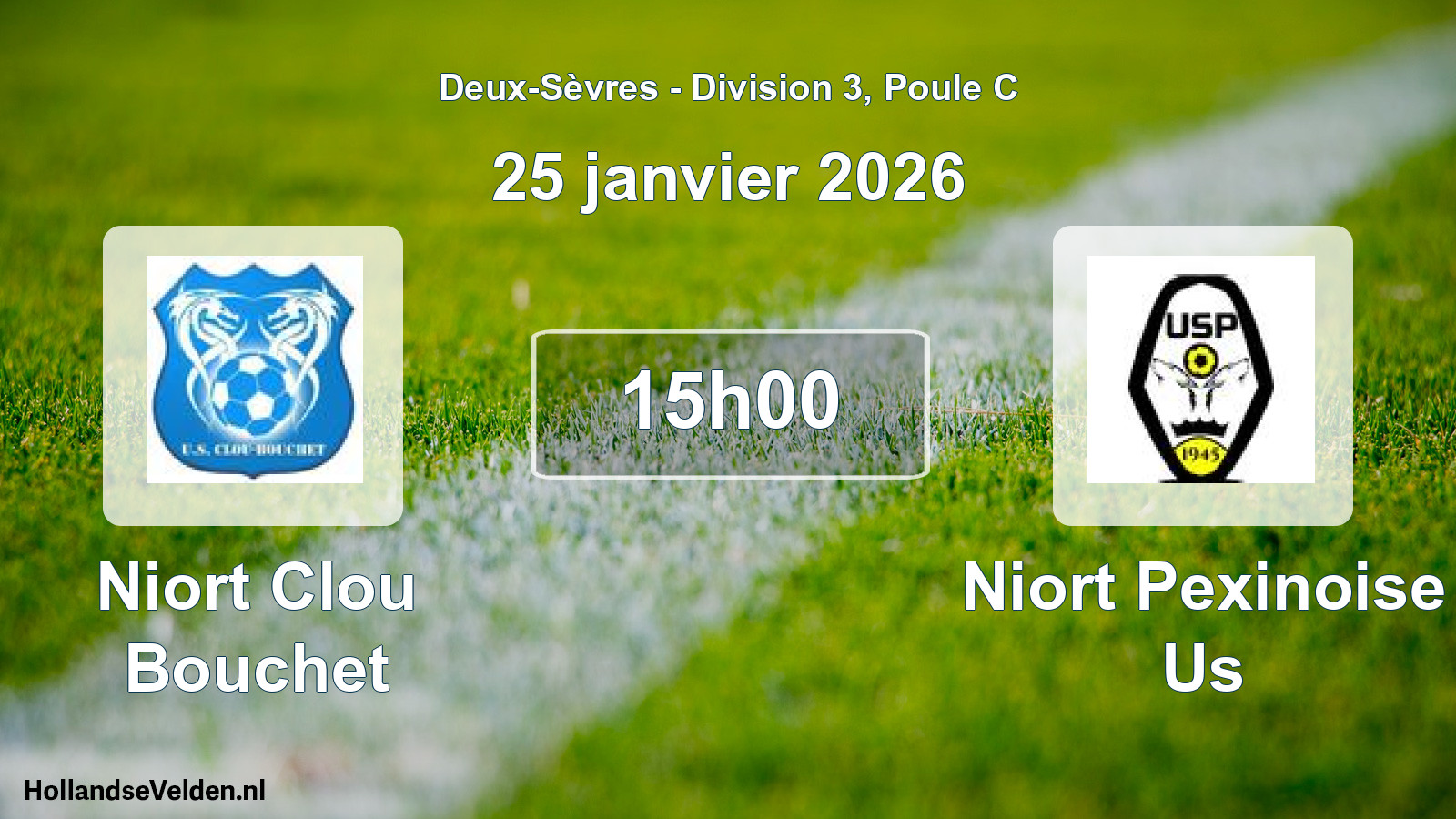 Geplande wedstrijd: Niort Clou Bouchet - Niort Pexinoise Us (25 janvier 2026)