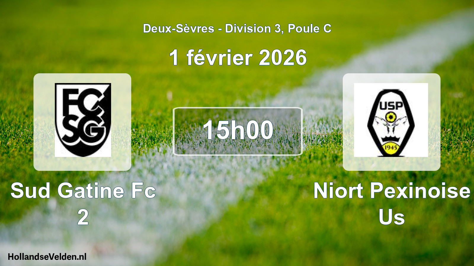 Geplande wedstrijd: Sud Gatine Fc 2 - Niort Pexinoise Us (1 februari 2026)