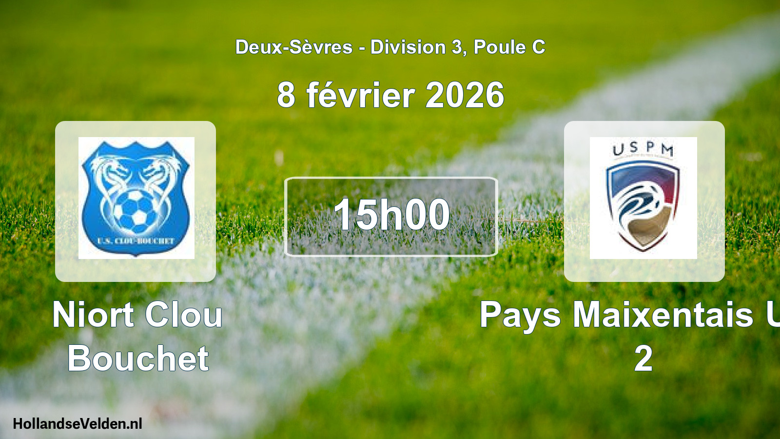 Geplande wedstrijd: Niort Clou Bouchet - Pays Maixentais Us 2 (8 février 2026)