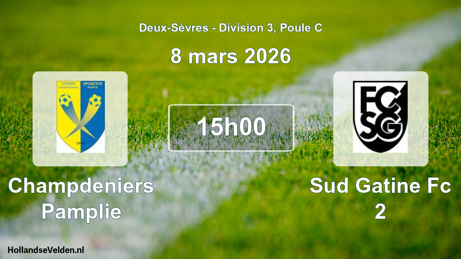 Geplande wedstrijd: Champdeniers Pamplie - Sud Gatine Fc 2 (8 maart 2026)