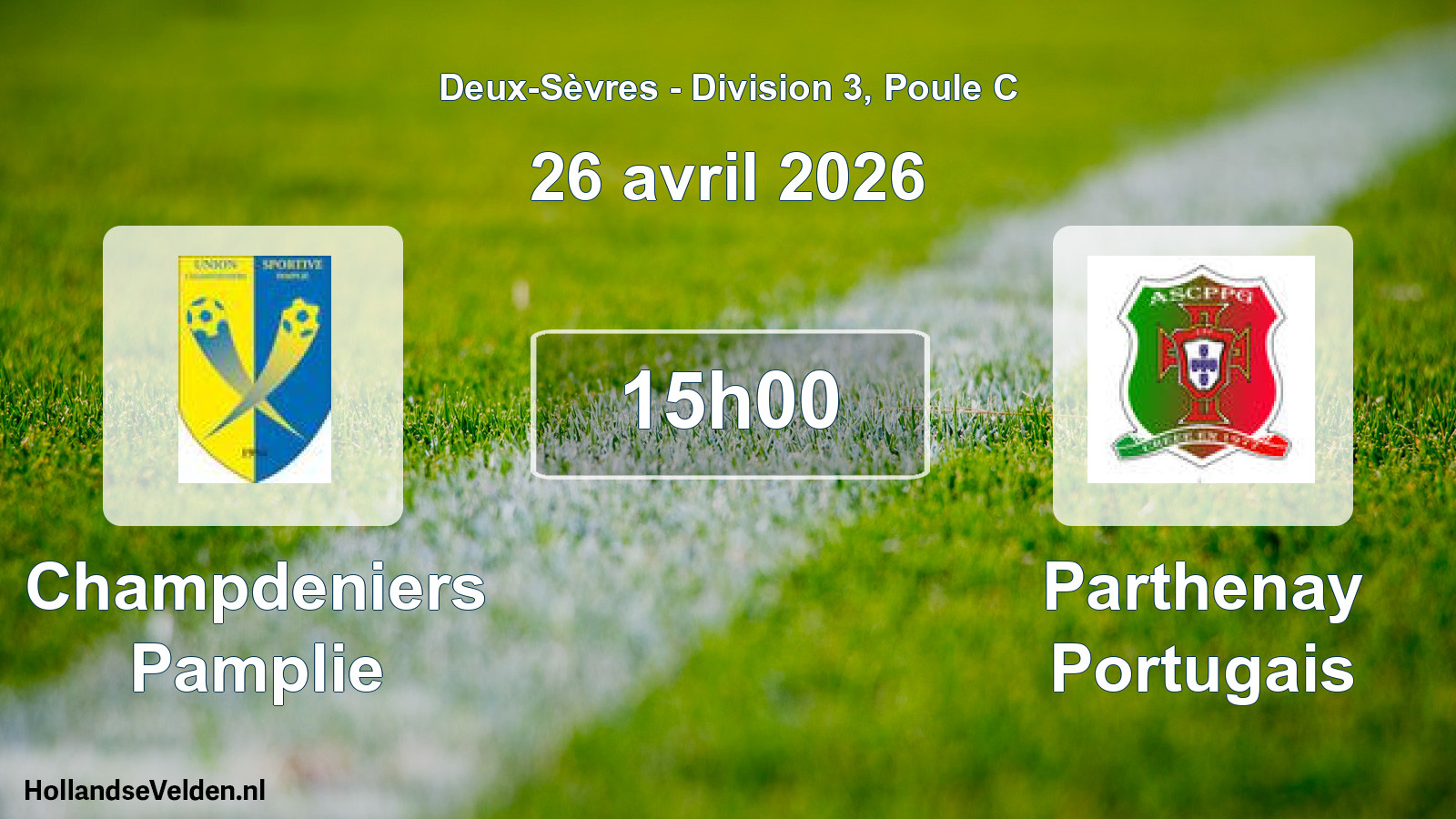 Geplande wedstrijd: Champdeniers Pamplie - Parthenay Portugais (26 april 2026)