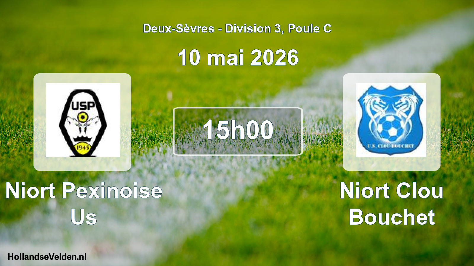 Geplande wedstrijd: Niort Pexinoise Us - Niort Clou Bouchet (10 mai 2026)