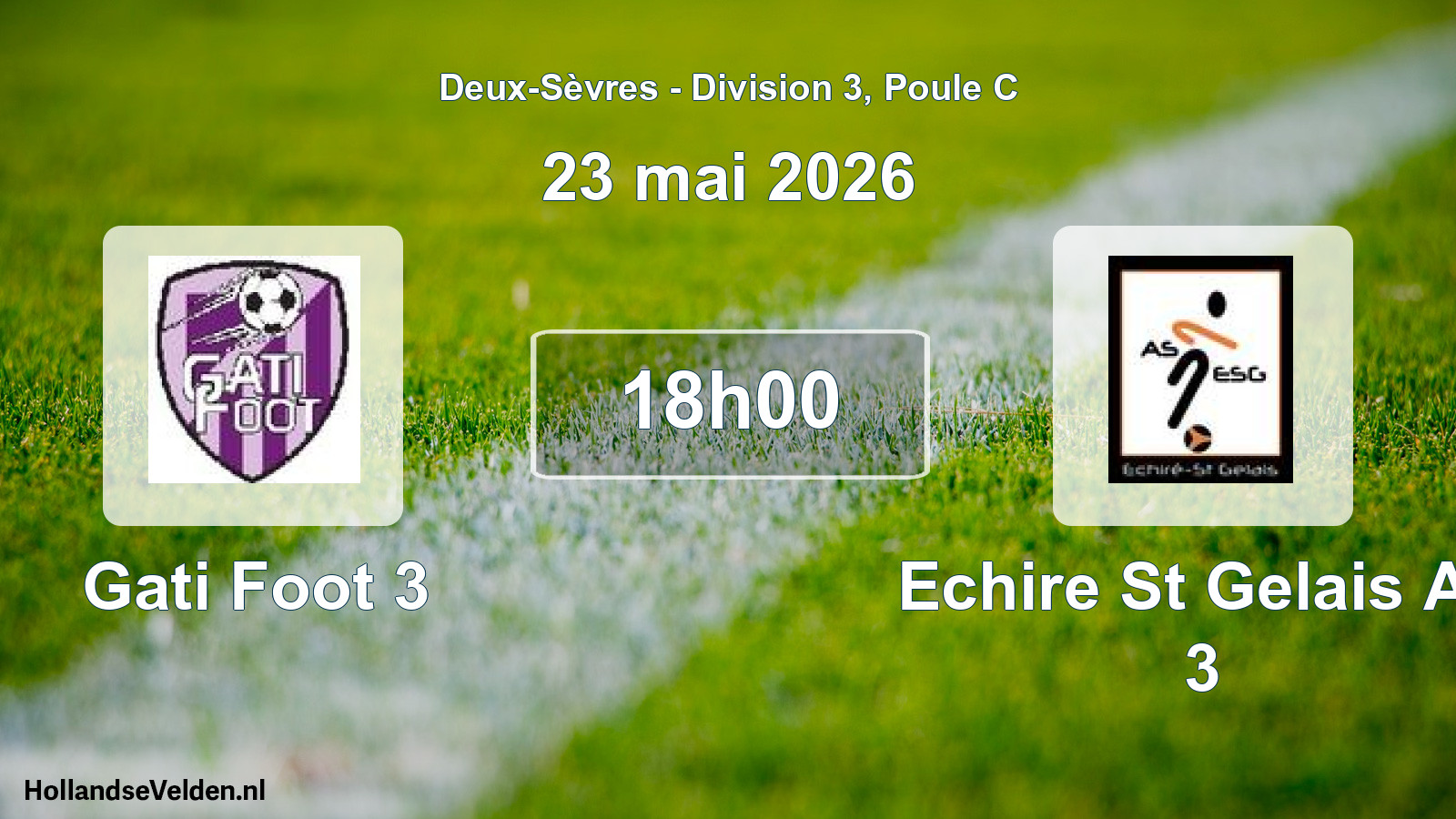 Geplande wedstrijd: Gati Foot 3 - Echire St Gelais As 3 (23 mai 2026)