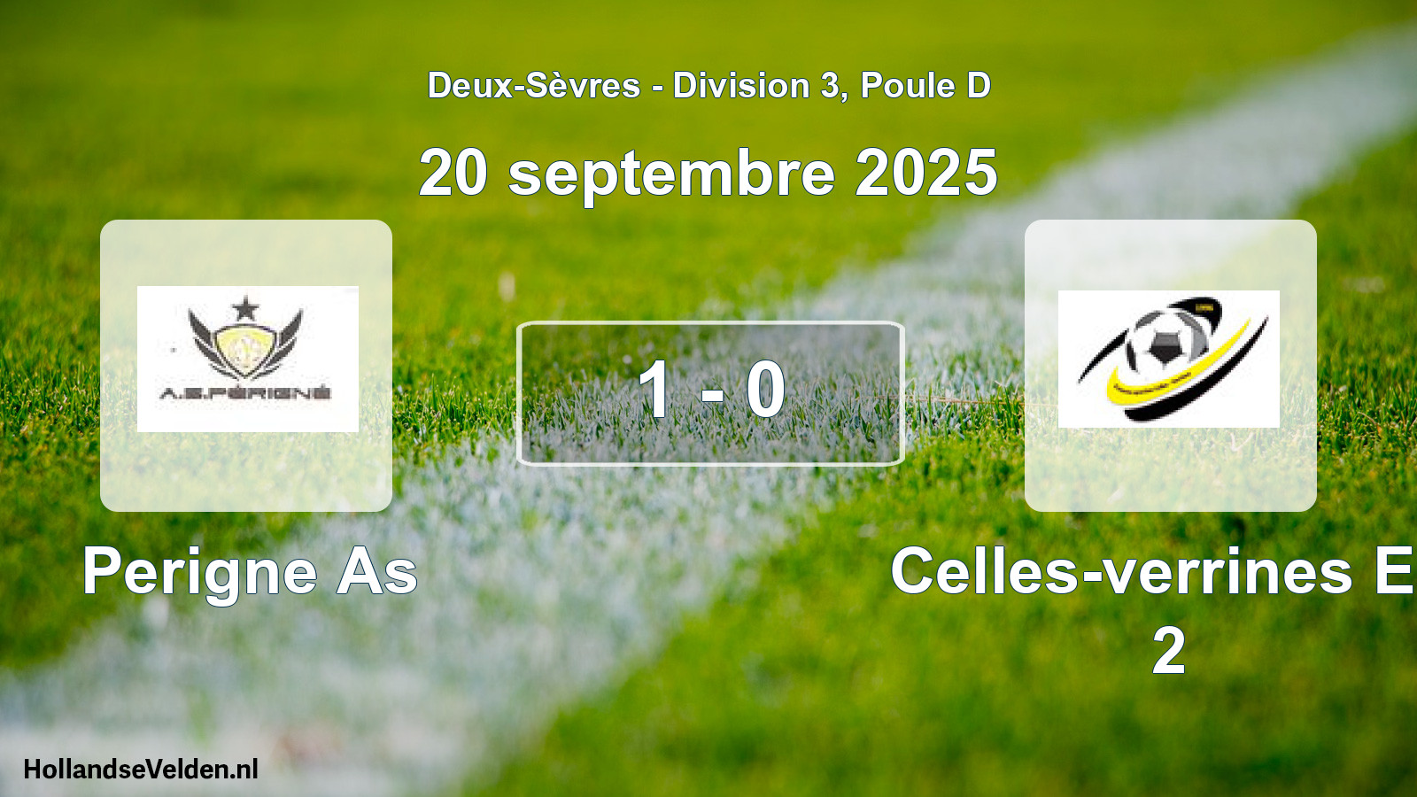 Gespeelde wedstrijd: Perigne As - Celles-verrines Es 2 1 - 0 (20 septembre 2025)