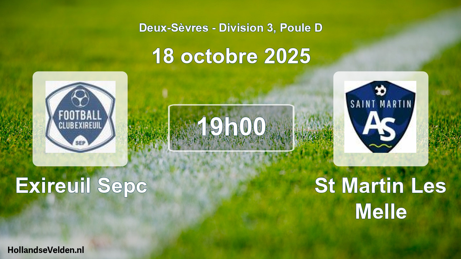 Geplande wedstrijd: Exireuil Sepc - St Martin Les Melle (18 octobre 2025)