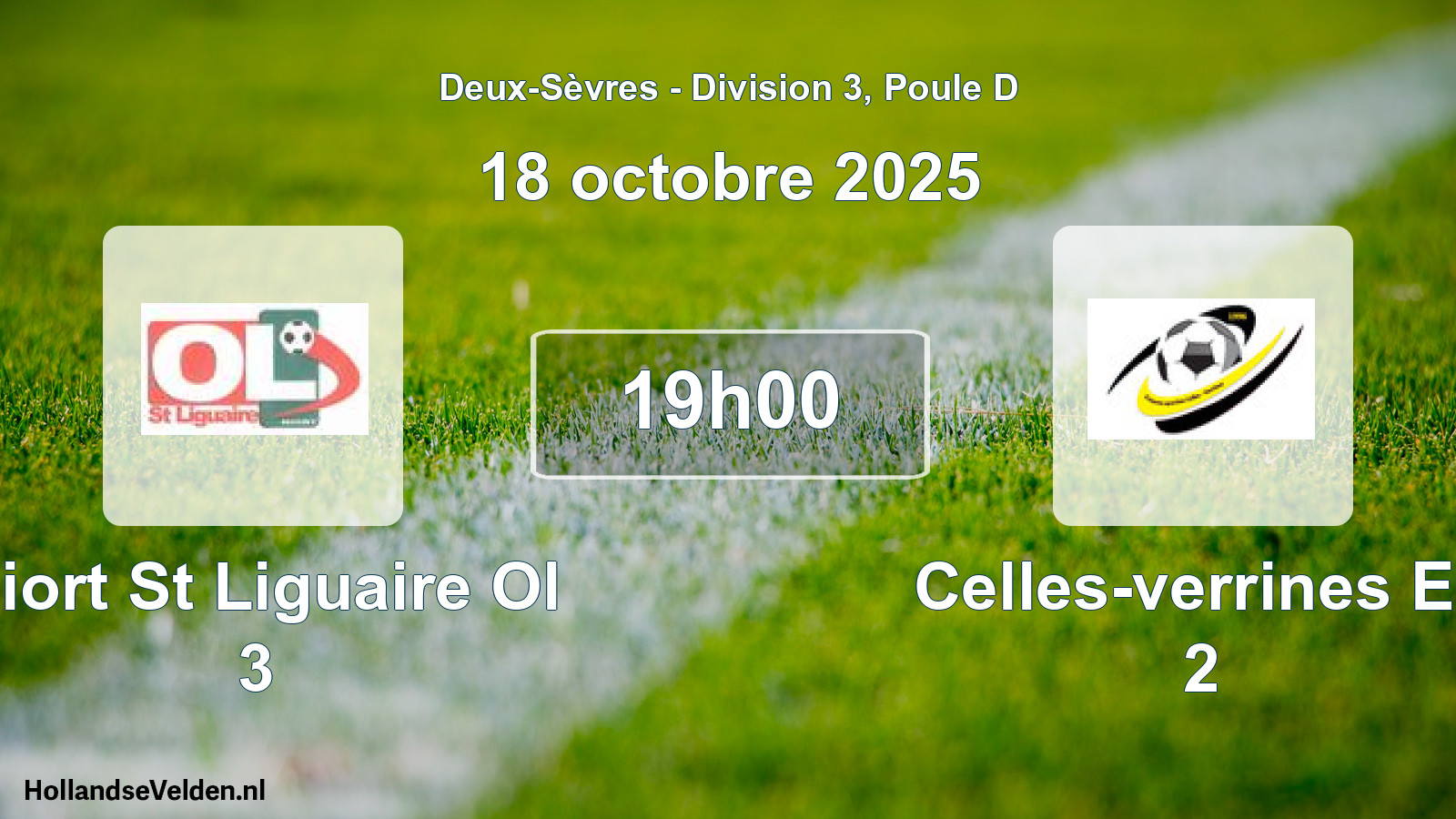 Geplande wedstrijd: Niort St Liguaire Ol 3 - Celles-verrines Es 2 (18 octobre 2025)