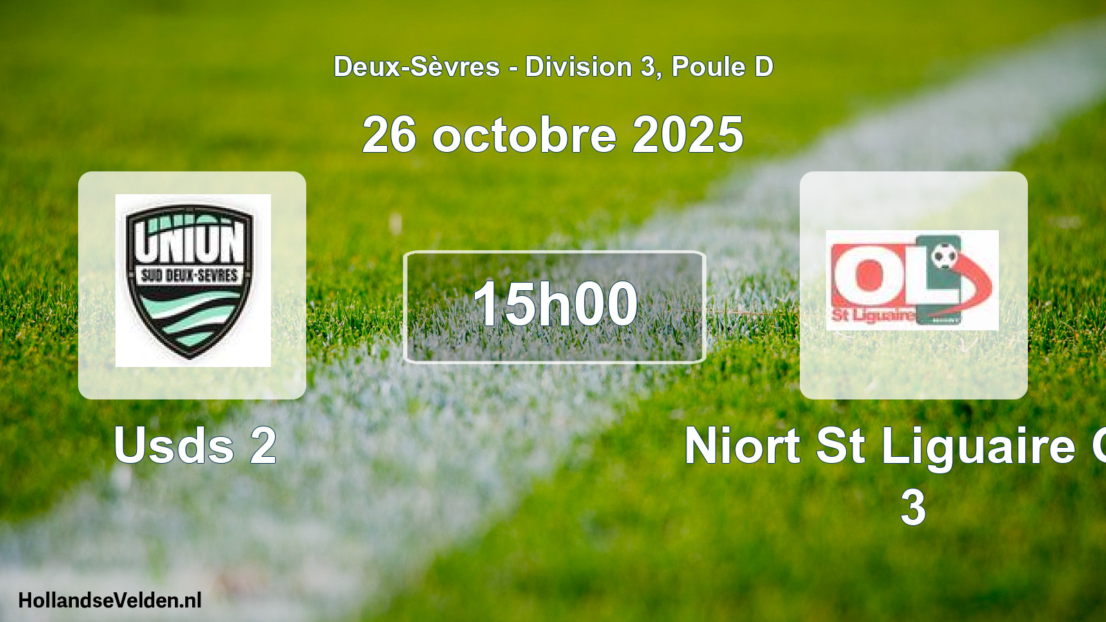 Geplande wedstrijd: Usds 2 - Niort St Liguaire Ol 3 (26 octobre 2025)