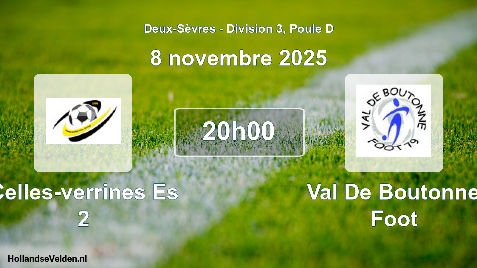 Geplande wedstrijd: Celles-verrines Es 2 - Val De Boutonne Foot (8 novembre 2025)