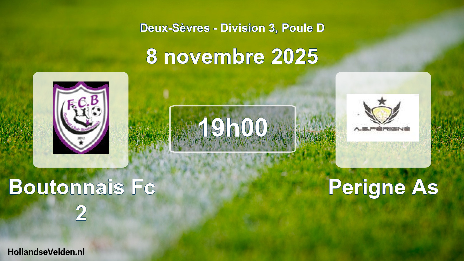 Geplande wedstrijd: Boutonnais Fc 2 - Perigne As (8 novembre 2025)