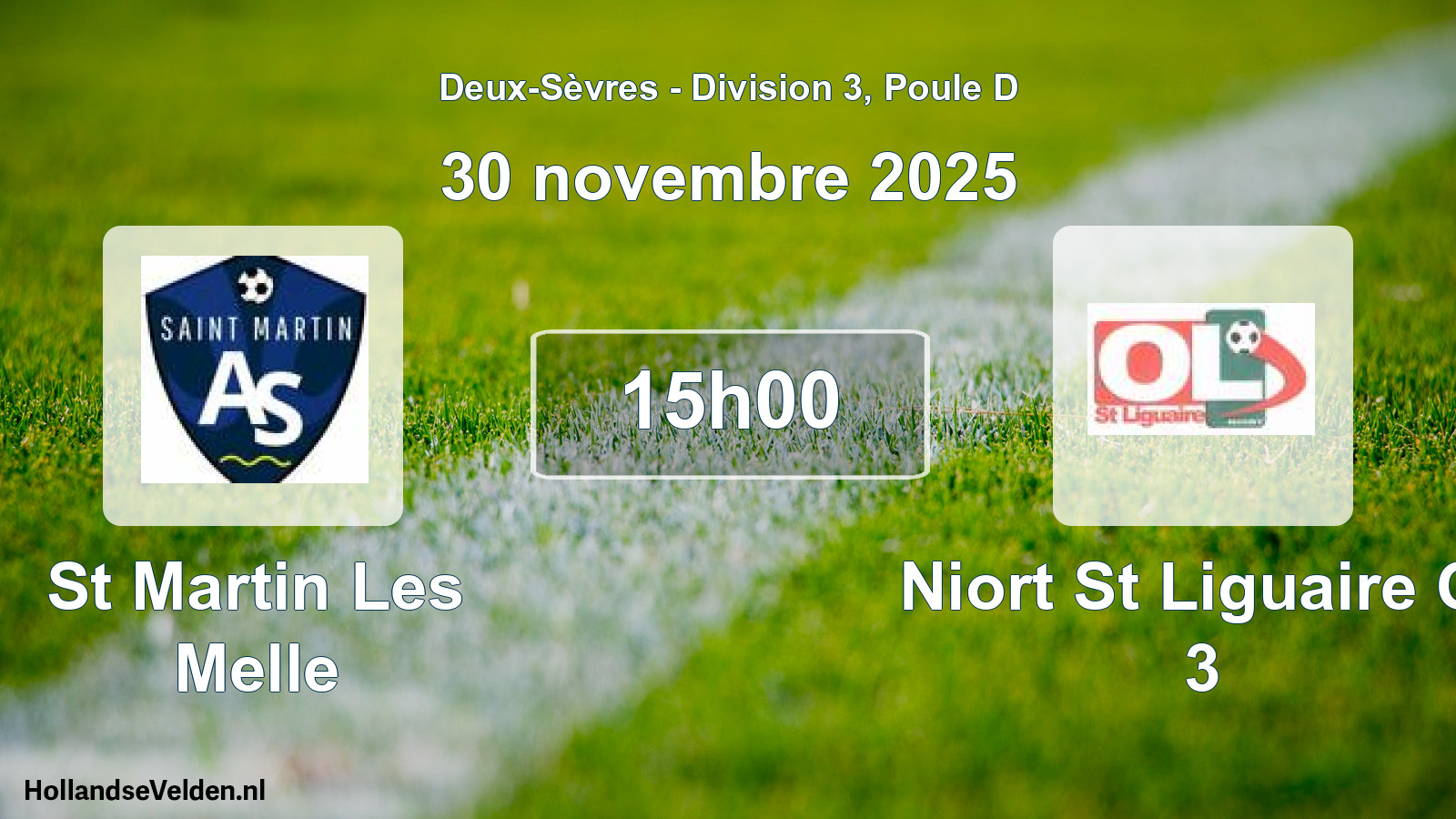Geplande wedstrijd: St Martin Les Melle - Niort St Liguaire Ol 3 (30 novembre 2025)