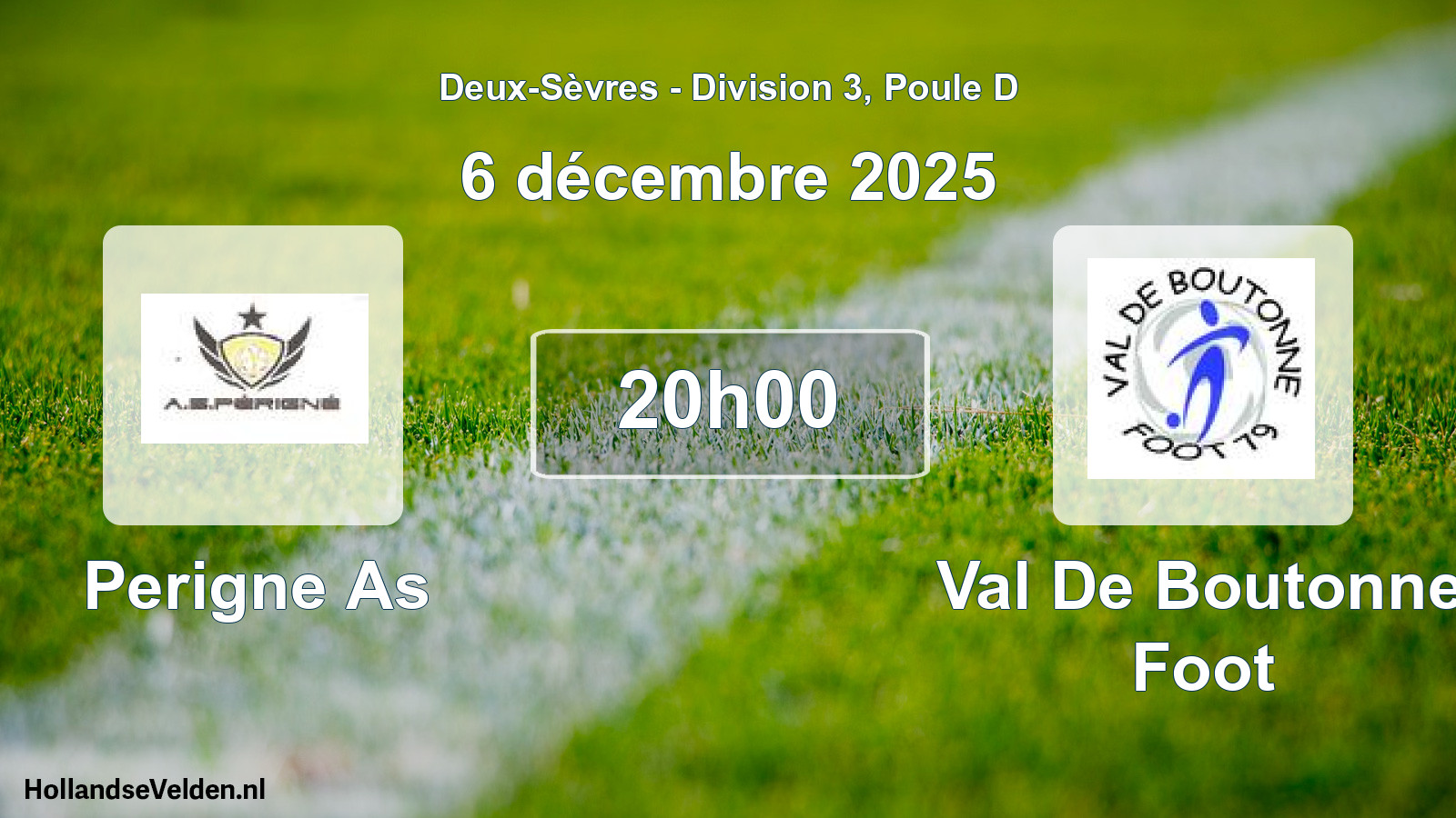 Geplande wedstrijd: Perigne As - Val De Boutonne Foot (6 décembre 2025)