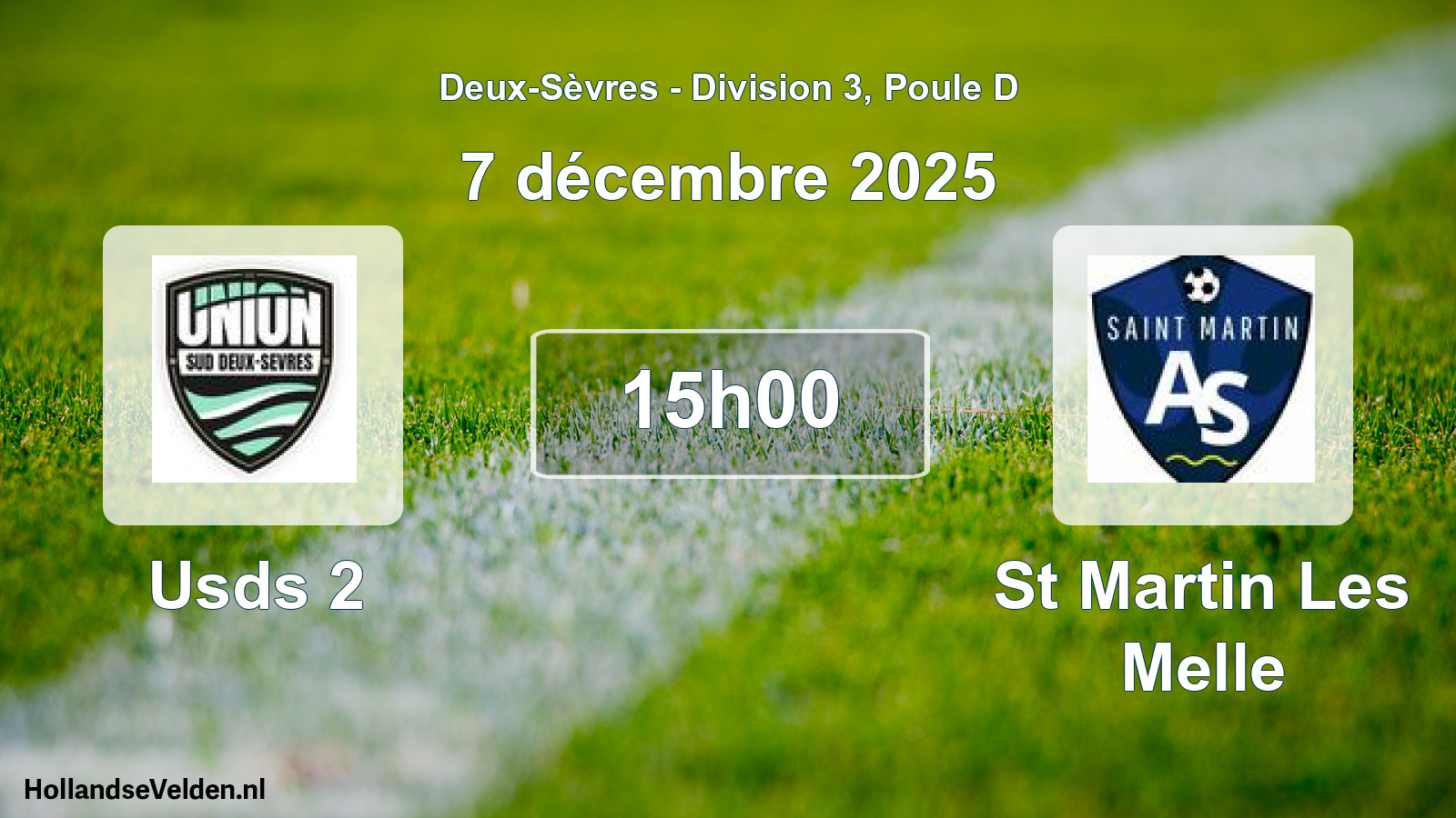 Geplande wedstrijd: Usds 2 - St Martin Les Melle (7 décembre 2025)