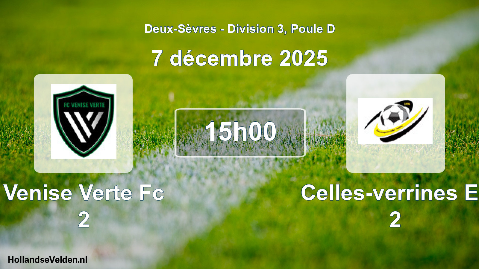 Geplande wedstrijd: Venise Verte Fc 2 - Celles-verrines Es 2 (7 décembre 2025)