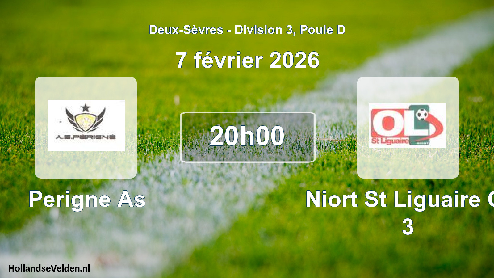 Geplande wedstrijd: Perigne As - Niort St Liguaire Ol 3 (7 février 2026)