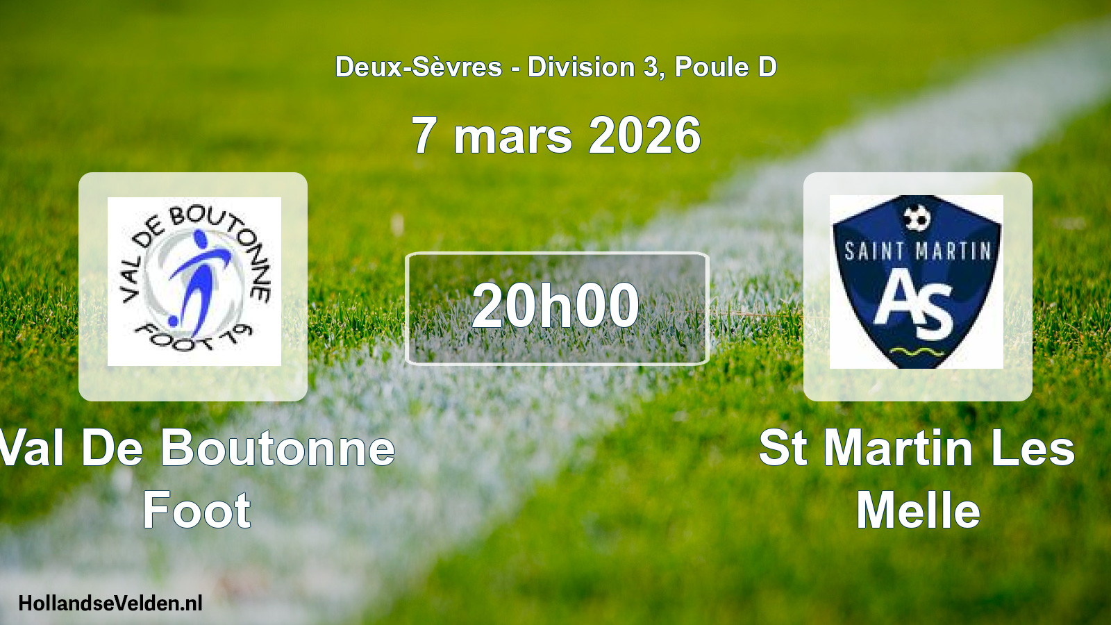 Geplande wedstrijd: Val De Boutonne Foot - St Martin Les Melle (7 mars 2026)