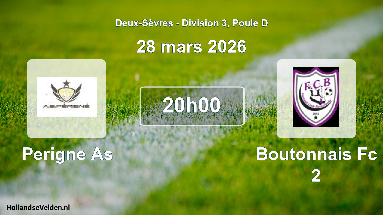 Geplande wedstrijd: Perigne As - Boutonnais Fc 2 (28 mars 2026)