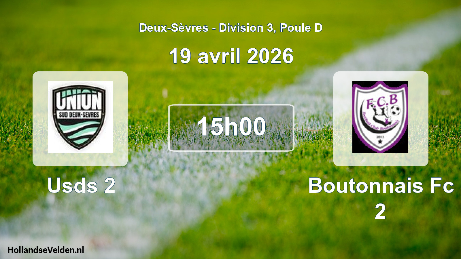 Geplande wedstrijd: Usds 2 - Boutonnais Fc 2 (19 avril 2026)