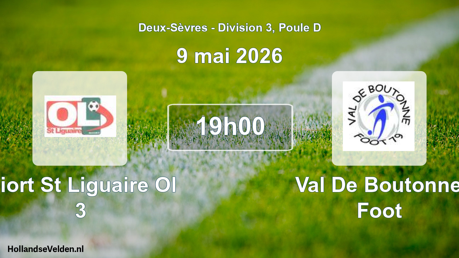 Geplande wedstrijd: Niort St Liguaire Ol 3 - Val De Boutonne Foot (9 mai 2026)