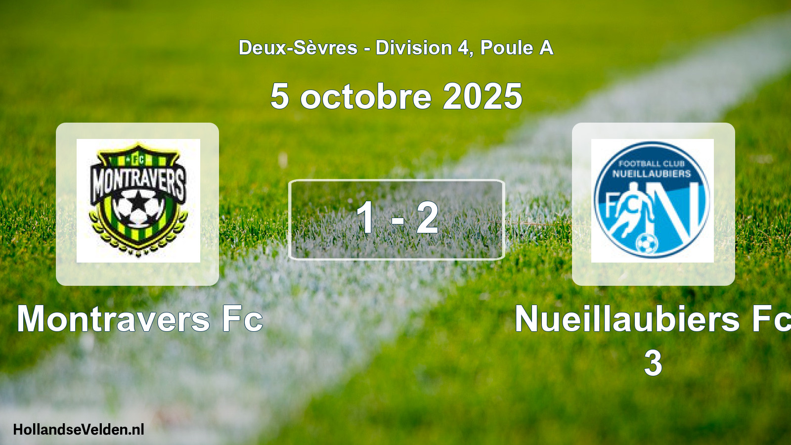 Gespeelde wedstrijd: Montravers Fc - Nueillaubiers Fc 3 1 - 2 (5 octobre 2025)