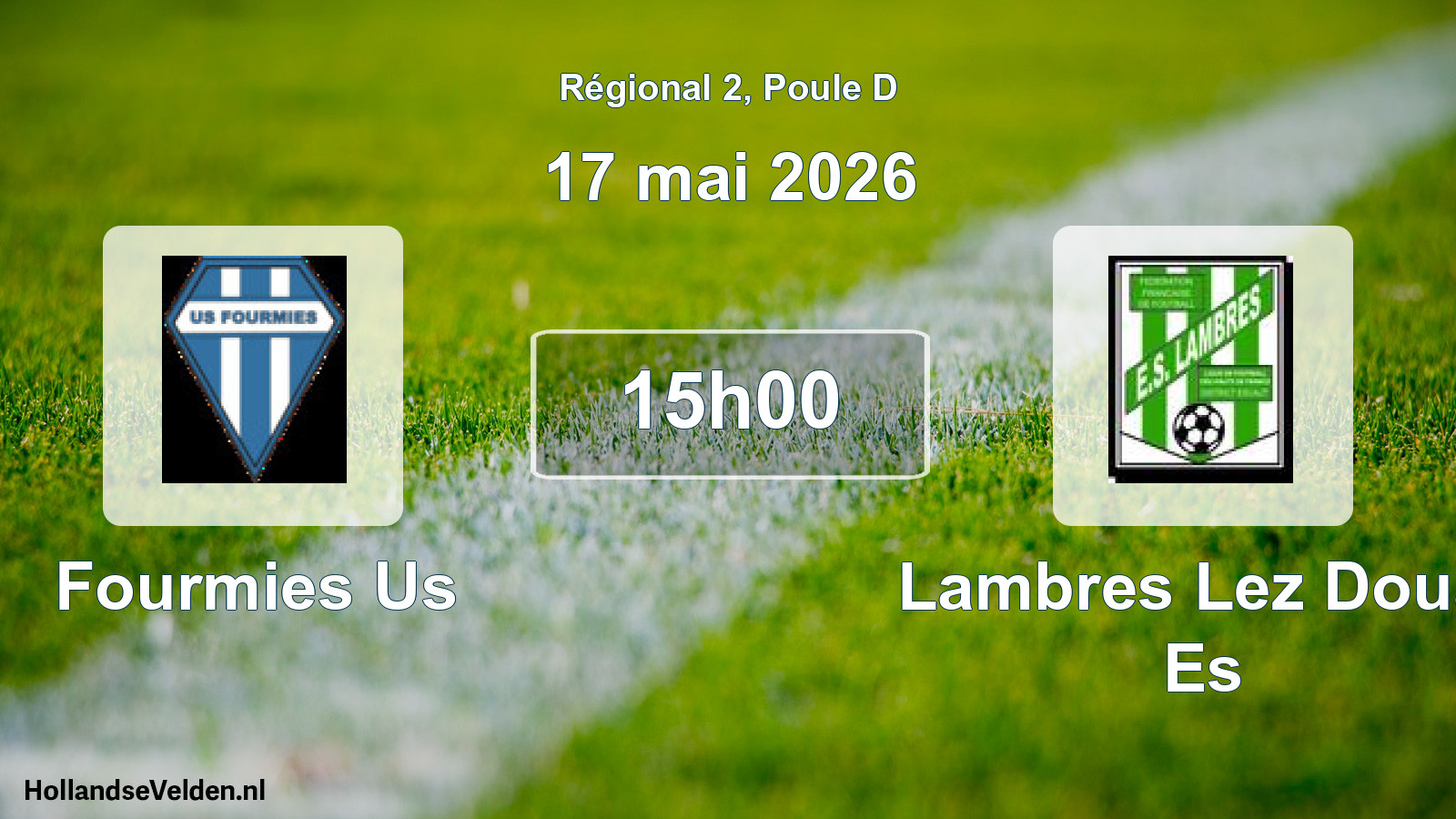 Geplande wedstrijd: Fourmies Us - Lambres Lez Douai Es (17 mei 2026)