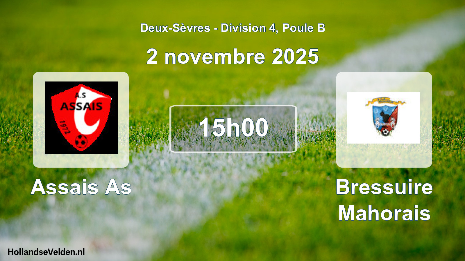 Geplande wedstrijd: Assais As - Bressuire Mahorais (2 novembre 2025)